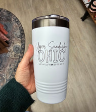 Load image into Gallery viewer, Engraved Local Upper Sandusky Tumbler - Stainless Steel 20 Oz
