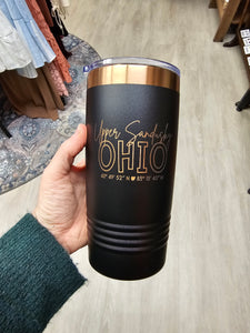 Engraved Local Upper Sandusky Tumbler - Stainless Steel 20 Oz