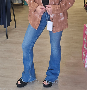 Vervet Alison Non-Distressed Mid Rise Flare -Plus + Reg