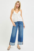 Load image into Gallery viewer, Risen Mid Rise Straight Fit Jean with Cuffed Hem in Medium Wash
