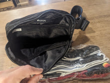 Load image into Gallery viewer, Black Crossbody Belt Bag Fanny Pack with 6 Extension Straps
