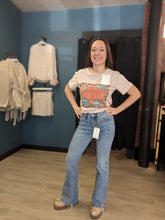 Load image into Gallery viewer, KanCan High Rise Non-Distressed Flare Denim with Sharkbite Hem - Petite Length

