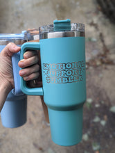 Load image into Gallery viewer, Emotional Support Tumbler 40 Oz Handle Tumbler Dupe
