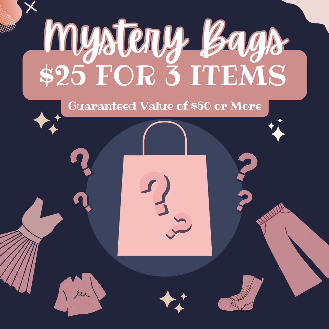 $25 for 3 Mystery Bag Sale - Super Deal - Final Sale - Limited Quantities - Plus + Regular