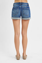 Load image into Gallery viewer, Risen Low Rise Cuffed Shorts in Medium Wash
