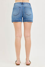 Load image into Gallery viewer, Risen High Rise Trouser Hem Shorts in Medium Wash - Plus + Reg
