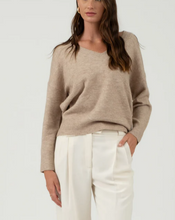 Load image into Gallery viewer, Super Soft Exposed Seam V Neck Sweater - Various Colors - Plus + Regular
