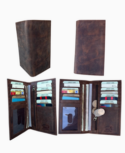 Roma Leather RFID Cowhide Leather Checkbook Wallet  - Various