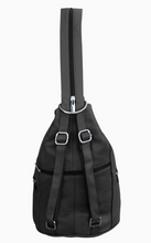 Load image into Gallery viewer, Roma Leather Cowhide Backpack in Black

