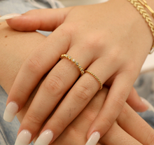 Load image into Gallery viewer, Gold Braided Stacking Ring - Stainless Steel PVD Coated - Various Sizes

