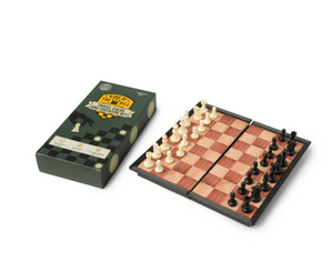 Bunk House King Of The Hill Magnetic Travel Chess And Checkers Set