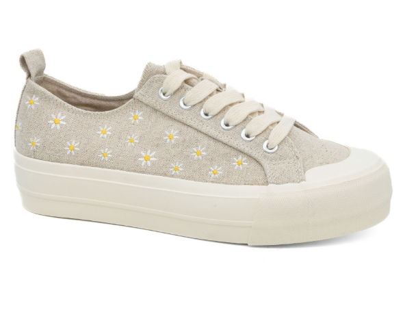 Corkys Take The Lead Natural Daisy Platform Sneaker