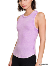 Load image into Gallery viewer, Mineral Washed Ribbed Tank - Various
