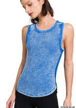Load image into Gallery viewer, Mineral Washed Ribbed Tank - Various
