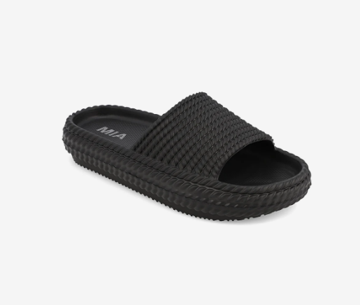 MIA Luvly EVA Slide on Sandal - Black