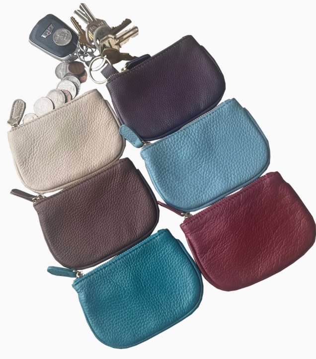 Roma Leather Cowhide Leather Coin Purse - Various