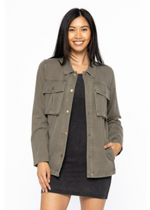 Cotton Blend Mineral Wash Shacket - Various