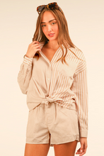 Load image into Gallery viewer, Striped Button Front Shirt and Shorts SET - Various
