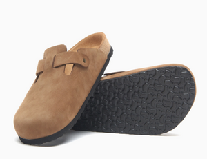 Comfortfusse Genuine Nubuck Leather + Cork Capri Clog - Unisex Euro Sizing