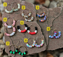 Load image into Gallery viewer, McKinley Beaded Wire Hoop Earrings - Various
