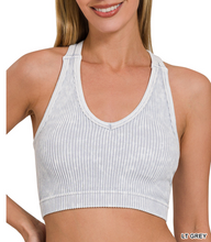 Load image into Gallery viewer, Mineral Washed Ribbed Bralette Tank Top  - Various
