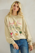 Load image into Gallery viewer, Jingle Juice Enthusiast Christmas Crewneck Sweater in Beige
