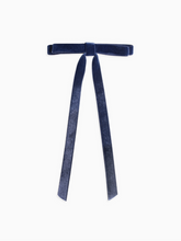 Load image into Gallery viewer, Velvet Skinny Bow Barrette - Various
