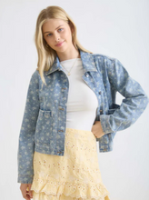 Load image into Gallery viewer, Floral Washed Denim Mini Dress + Jean Jacket - Perfectly Paired Separates
