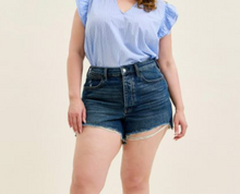 Load image into Gallery viewer, Judy Blue High Waist Distressed Cut Off Shorts with Rigid Magic Technology - Plus + Reg
