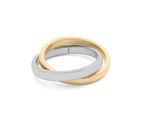 Load image into Gallery viewer, Mixed Metal Intertwined Ring - Stainless Steel + 18K PVD Coated - Various Sizes
