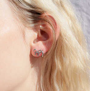 18K Gold PVD Stainless Steel Bow Earring - Various