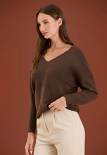 Load image into Gallery viewer, Super Soft Exposed Seam V Neck Sweater - Various Colors - Plus + Regular
