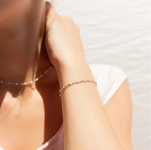 Load image into Gallery viewer, 18K Gold PVD Stainless Steel White Confetti Chain Collection - Necklace &amp; Bracelet - Gold &amp; Silver
