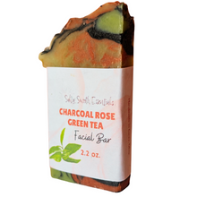Load image into Gallery viewer, Charcoal Rose Green Tea Facial Bar
