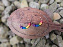 Load image into Gallery viewer, Hypoallergenic Clay Beaded Wire Hoop Earrings - 18K Gold PVD Stainless Steel - Various

