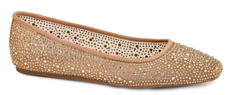 Corkys It's a Vibe Glitzy Nude Special Occasion Flat