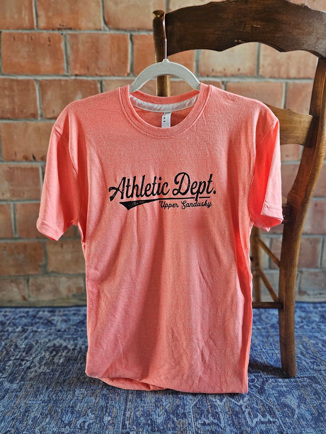 Upper Sandusky Athletic Department Unisex Tee in Heather Cantaloupe