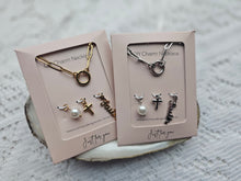 Load image into Gallery viewer, Charm Necklace Gift Sets - 18K Gold PVD Stainless Steel - Gold + Silver - Various
