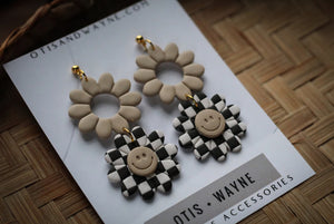 Good Vibes Checkered Collection - Dangles + Studs