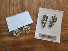 Load image into Gallery viewer, Ivory + Gold Statement Dangles
