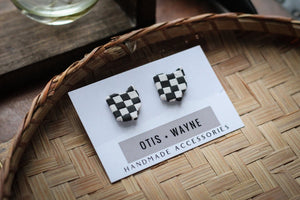 Good Vibes Checkered Collection - Dangles + Studs