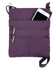 Load image into Gallery viewer, Roma Leather Cowhide Leather Crossbody Mulitizipper Bag  - Various
