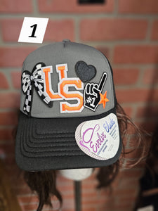 Spirit Wear Hat with Patches - Pre-Made - Various - Trucker - Traditional - Ponytail