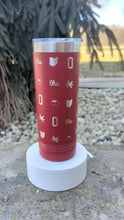 Load and play video in Gallery viewer, Ohio 22 oz Skinny Tumbler - 360* Laser Engraved

