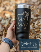 Load image into Gallery viewer, Mama floral hex engraved 20 oz tumbler
