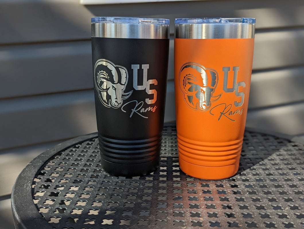 20 oz Engraved Rams Tumbler