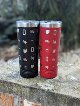 Load image into Gallery viewer, Ohio 22 oz Skinny Tumbler - 360* Laser Engraved
