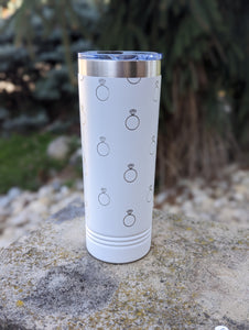 Bride 22 oz Skinny Tumbler - 360* Laser Engraved